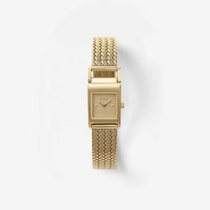 This tethered watch by BREDA comes in both gold and silver. A versatile piece that’ll compliment every outfit. Cute Watches, Gold Vermeil Jewelry, Gold Champagne, Jewelry Clasps, Gold Alloys, Mesh Bracelet, Classy Jewelry, Human Connection, Jewelry Lookbook