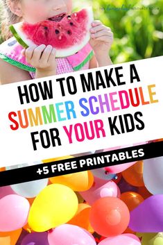 Summer Schedule For Kids, Summer Routines, Kids Summer Schedule, Homeschool Apps, Summer Homeschool, Block Scheduling, Summer Planner, Kids Schedule