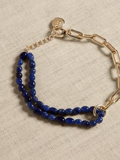 Semi-Precious Stone Paperclip Chain Bracelet | Banana Republic Factory Elegant Blue Chain Bracelet For Everyday, Trendy Natural Stone Jewelry For Everyday, Trendy Gemstone Bead Jewelry, Everyday Blue Bracelet With Adjustable Chain, Trendy Everyday Gemstone Beads Jewelry, Blue Adjustable Chain Bracelet For Everyday, Everyday Lapis Lazuli Jewelry With Gemstone Beads, Blue Jade, My Shopping List