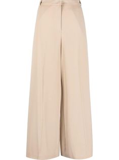 dreamy beige crepe texture belt loops high waist palazzo design concealed front fastening two diagonal pockets to the sides Palazzo Design, Palazzo Designs, Palazzo Trousers, Bottoms Pants, Wide Leg Pants, Womens Bottoms, Pajama Pants, Top Brands, High Waist