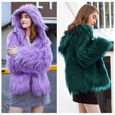 Top Rated NEW Winter Women's Shaggy Faux Fur Open Front Short Jacket Fluffy Hooded Coat, Womens jacket Jacket Fluffy, Purple Dark, Tag Sale, Hooded Coat, Short Jacket, Top Rated, Winter Women, Front Open, Faux Fur