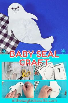 Harp seal craft Seal Crafts For Toddlers, Seal Crafts For Kids, Quick Kids Crafts, Cheap Kids Crafts, Free Craft Templates, Easy Kid Activities, Winter Diy Crafts