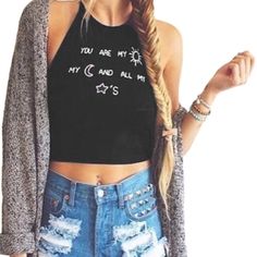 Boho You Are My Sun Crop Top Black Shirt . * Nwt* Perfect For Summer ! #Coachella #Boho Edgy Crop Top For Festival, Edgy Cropped Crop Top For Summer, Edgy Summer Crop Top, Edgy Cropped Summer Crop Top, Trendy Cotton Crop Top For Music Festival, Casual Crop Top For Music Festival, Cute Cropped Shirt For Summer, Trendy Cropped Tops For Festivals, Trendy Cropped Top For Festival