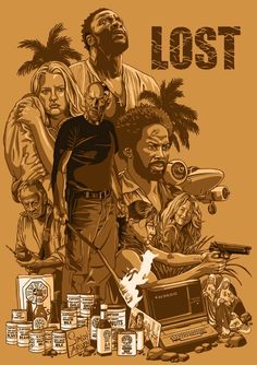 the walking dead lost poster is shown in brown and orange colors, with an image of zombies