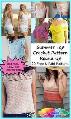 crochet top pattern round up for summer