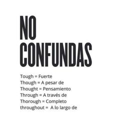 a poster with the words no confundas in black and white