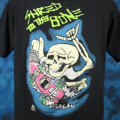 Vintage 80s SKATE SKELETON Shred to the Bone Cartoon Paper | Etsy Band Merch Graphic T-shirt For Skateboarding, Grunge T-shirt With Screen Print For Skateboarding, Grunge Graphic T-shirt For Skateboarding, Grunge Graphic Print T-shirt For Skateboarding, Grunge Crew Neck T-shirt For Skateboarding, Graphic Tee T-shirt With Graffiti Print For Skateboarding, Band Merch Graphic Print T-shirt For Skateboarding, Surf Skateboard, Punk Skateboard