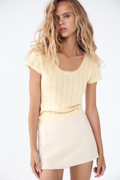 SKORT - Ice | ZARA United States Zara Australia, Cardigan Sweater Vest