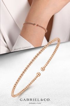 14K Rose Gold Bujukan Split Bangle
BG4107-62K4JJJ Gabriel Jewelry, Stackable Bangles, Rose Gold Beads, Perfect Word, Rose Gold Bracelet, Rose Gold Jewelry, Fashion Bracelets, Modern Style, Timeless Elegance