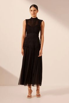 Clemence High Neck Midi Dress | Black | Dresses | Shona Joy – Shona Joy International Black Formal Midi Dress, Wedding Dress Guest, Cocktail Dress Code, Black Tie Wedding Guest Dress, Black Tie Attire, Formal Dress Code, Maxi Dresses Online, High Neck Midi Dress, Black Tie Wedding Guests