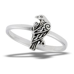 Beautiful Ring .925 Sterling Silver Raven Bird Animal Band Jewelry Female Male Unisex Size 7 All our silver jewelry is crafted from .925 silver also commonly referred to as sterling silver. Sterling silver is the standard for beautiful high-quality silver jewelry and cannot be replicated by lower priced silver plated jewelry. It is 92.5% pure silver, mixed with alloys to add strength and durability to stand the test of time. Keep your fine jewelry shiny and elegant by storing it properly. Jewelr Raven Bird, Tarnish Remover, Female Male, Band Jewelry, Silver Plated Jewelry, Beautiful Ring, Pure Silver, Plastic Bag, Beautiful Rings