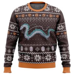 a sweater with an image of a dragon on it