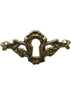 an antique style door handle on a white background