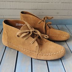 Aerosoles Driving Range Ankle Booties Moccasin Women Size 5.5 New Without Tags Casual Brown Suede Booties, Mens Moccasins Boots, Earthing Shoes, Moccasins Boots, Future Clothing, Tan Women, John Williams, Moccasins Women, Earth Shoes