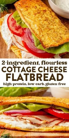 Viral cottage cheese flatbread made with 2 ingredients, is a flourless high-protein and gluten free bread! It boosts your sandwich or wrap with 25g of protein per serving. This easy recipe take your sandwiches to the next level! This cottage cheese flatbread is crispy around the edges with a light and airy center. You won’t even believe you’re eating only eggs and cottage cheese! Cottage cheese makes amazing bread, just take these cottage cheese bagels Smooth Cottage Cheese Recipe, High Protein Gluten Free Recipes, Cottage Cheese And Eggs Flat Bread, Lunches With Cottage Cheese, Cottage Cheese Sandwich Recipes, Cottage Cheese Wrap Air Fryer, Egg And Cottage Cheese Bread, Cottage Cheese And Egg Bread, Cottage Cheese Tortilla Wrap