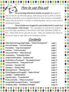 a colorful poster with the words how to use this set in different colors and sizes