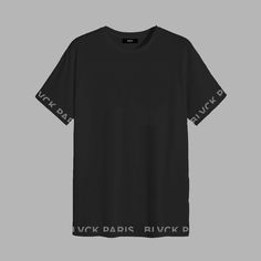 Part of the BLVCK02 Collection, the 'Blvck Pattern Tee' feature branded illustrations across the sleeves and the bottom of the shirt which gives a defining look to any outfit. Made from luxurious 100% Terry Cotton, all our Tees are super soft to the touch and perfect for everyday wear. Fits true to size. Blvck Paris, Paris Shirt, Grunge Outfit, Aesthetic Grunge Outfit, Streetwear Accessories, Black T Shirts, Shirt Design Inspiration, Stripe Tee, Men Shirt