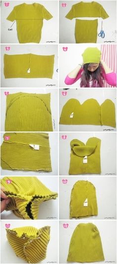 how to make a sweater out of an old t - shirt