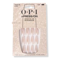 xPRESS/On Long Solid Color Press On Nails - OPI | Ulta Beauty Natural Nail Tips, Pink Coffin, Shape Nails, Long Press On Nails, Nail Effects, Coffin Press On Nails, Coffin Shape, Coffin Shape Nails, Nails Only