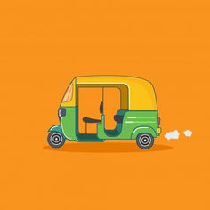 Illustrator Design Tutorial, Car Vector, Free Iphone Wallpaper, Art Wallpaper Iphone, Yellow And Green, Pics Art