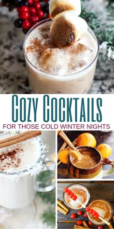 cozy cocktails for those cold winter nights are easy to make, and so delicious