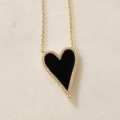 Share the LOVE- with our Lyndsey CZ heart necklace - the less expensive little sib to our Kendall + Riley, but she shines just as bright! The perfect combo of affordable and adorably chic. Let this beauty serve as a reminder to always stay true to your heart. (And hey, looks damn good doing it!). BONUS! Flip Lyndsey (or Riley, or Kendall...) backwards for another style option!! Back Jewelry, Stay True, Cz Stone, Black Enamel, Pearl Pendant, Charm Earrings, Earring Necklace, Ring Necklace, Heart Necklace