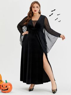 0d5441b6-b324-49ce-b5d0-db28e4ed7a67 Costumes For Plus Size Women, Witch Costumes, Queen Costume, Halloween Style, Plus Size Halloween, Split Maxi Dress, Swimwear Dress, Split Dress, Halloween Looks