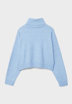 Stradivarius SOFT-TOUCH - Pullover - blue Knitwear Cardigan, Knitted Jumper, Pastel Blue, Blue Sweaters, Sweater Shop, Turtleneck Sweater, Knit Cardigan, Knit Crochet, Knitwear