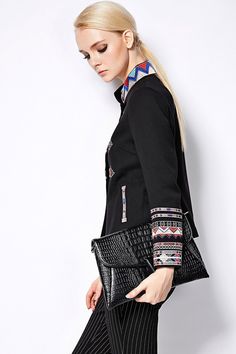 Full Sleeve Geometric Flower Emboidery Turtleneck Jacket - Uniqistic.com Elegant Multicolor Embroidered Outerwear, Elegant Multicolor Embroidered Long Sleeve Outerwear, Elegant Long Sleeve Outerwear With Multicolor Embroidery, Elegant Patchwork Outerwear For Spring, Floral Embroidery Long Sleeve Outerwear For Work, Floral Embroidery Long Sleeve Workwear Outerwear, Fitted Outerwear With Geometric Embroidery For Fall, Floral Embroidered Long Sleeve Workwear Outerwear, Chic Fitted Outerwear With Floral Embroidery