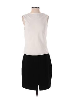 Black Halo Casual Dress Size: 0 White Dresses - used. 100% Polyester, Sheath, Crew Neck, Solid, Knee Length, Sleeveless | Black Halo Casual Dress - Sheath: White Solid Dresses - Used - Size 0 White Casual Dress, Casual White Dress, Black Halo, White Solid, White Dresses, Solid Dress, Ivory White, White Casual, Casual Dresses For Women