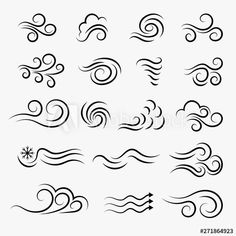 an image of different types of waves and clouds in the sky stock photo, royalty - free