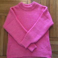 Pink Knit Sweater S Brand New. It Did Not Come With A Tag. Pink Stretch Textured Knit Sweater, Trendy Waffle Knit Crew Neck Sweater, Pink Open Knit Top For Winter, Cozy Fit Pink Knit Sweater, Pink Open Knit Winter Sweater, Pink Open Knit Sweater For Winter, Cozy Textured Knit Pink Tops, Winter Pink Open Knit Sweater, Winter Pink Open Knit Top