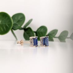 Their emerald-cut design adds a unique touch to sapphire stud earrings, which tend to be a staple in many jewelry collections. These studs are currently priced with solid 14k gold and natural, earth-mined gemstones. Sapphire Stud Earrings, Blue Sapphire Studs, Twilight Blue, Sapphire Earrings Studs, Sapphire Studs, Natural Earth, Cut Design, Emerald Cut, Coupon Codes