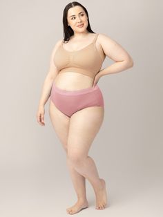 You won’t have to sacrifice comfort and style with these ultra-soft, high-waisted recovery panties - a must-pack for your hospital bag! This full-coverage underwear is made from ultra-stretchy fabric that sits above your hips (or C-section incision) and naturally conforms to your changing body. A perfect transition from your mesh hospital underwear, these postpartum panties offer plenty of room for pads, and the wide, lace waistband won't rub or dig in. Five pairs of these fan faves Great for af Full Coverage Shapewear With Built-in Bra For Loungewear, Supportive Nursing Bra With Soft Touch, Full Coverage Soft Touch Nursing Bra, Full Coverage Soft Touch Pink Nursing Bra, Versatile Nursing Bra, Pink Full Coverage Nursing Bra With Soft Touch, Supportive Nursing Bra For Everyday Use, Supportive Versatile Bottoms, Everyday Bra-friendly Intimate Briefs