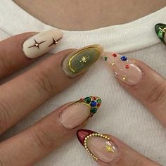 #BEAUTY, #RELATIONSHIPS #Fashion #Animals #Outfits #Winter Outfits #Animals Mix Match Almond Nails, Quirky Nail Ideas, Mixed Nail Art, New Orleans Nail Ideas, Mix Nails Designs, Retro Nail Designs Vintage, Mixed Match Nails, Fall Mismatched Nails, Different Pattern Nails