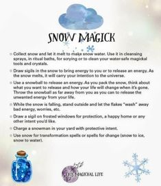 Ice Magic, Moon Names, Snow Melting, Happy December, Magick Spells, Ritual Bath, How To Make Snow, Journal Prompts, Alchemy