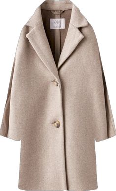 Winter Outerwear With Covered Buttons And Lapel Collar, Solid Wool Coat With Buttons For Spring, Buttoned Wool Coat For Spring, Beige Hooded Outerwear With Buttons, Winter Beige Button-up Blazer, Beige Button-up Winter Blazer, Cream Winter Pea Coat With Buttons, Cream Pea Coat With Buttons For Winter, Winter Solid Outerwear With Covered Buttons