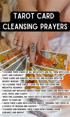 the tarot card cleaning prayer