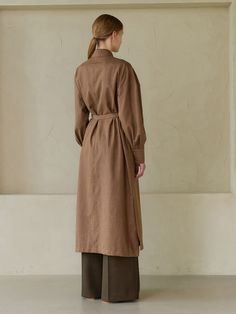 Editor's NotesThis shirt dress, which has an attractive out pocket, features deep side slits, making it more active. It is also practical, with pockets on the side of the waist. In addition, you can tie a waist belt and coordinate it in a dress style or open its buttons to create a robe style. - Shirtdress- Attractive out pocket- Deep side slits- Side pockets- Waist belt Measurements(in.)Size: One Size(XS-M)- Shoulder: 19.29in.- Chest: 22.44in.- Waist: 22.24in.- Sleeve Length: 22.63in.- Total Length: 46.45in. Model info: Height 5' 74, Bust 30in., Waist 23in., Hip 34.5in., Wearing a size One* The model wore a photographic sample that was 0.78 inches long in sleeves and 2.75 inches long in total length. Composition & Care- Fabric: 55% Cotton, 45% Wool- Dry C Long Fall Shirt Dress With Pockets, Long Shirt Dress With Pockets For Fall, Long Relaxed Fit Shirt Dress For Work, Long Workwear Dresses With Pockets, Long Dresses With Pockets For Work, Waist Belt, Shirt Dress, How To Wear