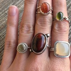 Colourful Rings Aesthetic, Vintage 90s Jewelry, Vintage 70s Jewelry, Colourful Silver Jewelry, Fall Jewelry Aesthetic, Aesthetic Etsy Finds, Funky Silver Jewelry, Summer Jewelry Silver