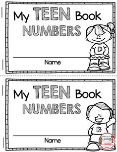 two bookmarks with the words, my teen numbers