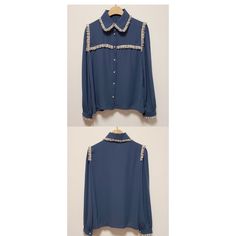 Casual academia shirt with long puff sleeves, decorative trim accent and bow Size SBust: 88cmLength: 57cm Size MBust: 92cmLength: 57cm Size LBust: 96cmLength: 57cm Size XLBust: 100cmLength: 57cm Material: Polyester, AcetateFabric Type: Chiffon Dresses Fairy, Casual Academia, Witchcore Aesthetic, Aesthetic Fairycore, Romantic Academia, Mori Girl Fashion, Fairy Dresses, Soft Girl Aesthetic, Cottagecore Fashion