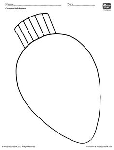 a drawing of a christmas ornament in black and white