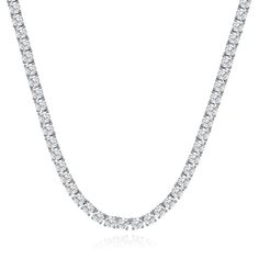 PRICES MAY VARY. Tennis Necklace - crafted from prong-set AAAAA cubic zirconia rounds.Bling tennis chain make you more charming at party, wedding or other any occasions. Materials - Hypoallergenic and Nickle-Free for everyone to wear every day.18k white gold plated + Brass material+ high polished + artificial diamond paved. Size - Diamond diameter：6 mm.Necklace Chain Length: 18 inches, with secure latch box closure. Gift Pouch Packing - Pefect jewelry gift for mom,sister, girl friends or yoursel White Crystal Tennis Necklace With Prong Setting, Classic Iced Out Tennis Necklace As Gift, Classic Iced Out Tennis Necklace Gift, White Gold Iced Out Cubic Zirconia Tennis Necklace, Iced Out White Gold Tennis Necklace With Cubic Zirconia, Iced Out White Gold Tennis Necklace, Iced Out Round Cubic Zirconia Tennis Necklace, Iced Out Cubic Zirconia Tennis Necklace, Classic Iced Out Cubic Zirconia Tennis Necklace