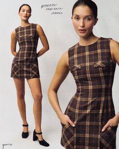 FW ‘24 New Plaid colorway: Tartan wool 🤎 Tartan Outfit, Cottagecore Fits, Dress Pattern Sewing, Pattern Sewing, Tartan Dress, 60s Fashion, Dress Sewing Patterns, Plaid Dress, Work Fashion