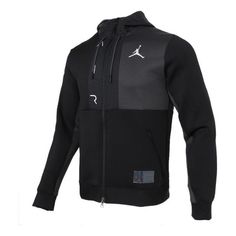 Air Jordan MENS Full-zipper Knit Hooded Jacket Black CV2329-010 (Men's/Zipper) Sporty Hooded Jacket With Zipper For Winter, Sporty Winter Hooded Jacket With Zipper, Winter Sports Hooded Jacket With Zipper, Black Hooded Jacket With Zipper For Outdoor Activities, Sportswear Hooded Jacket With Zipper, Sportswear Hooded Jacket With Zipper Closure, Winter Sports Hooded Jacket With Zipper Closure, Winter Sportswear Hooded Jacket With Zipper Closure, Winter Sportswear Hooded Jacket With Zipper