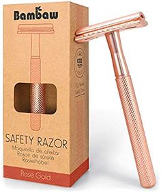 Razor For Women, Safety Razor, Shaving, Personal Care, Eco Friendly, Rose Gold, Gold, Beauty