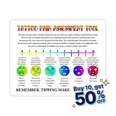 Decorate laptops, Hydro Flasks, cars and more with removable kiss-cut, vinyl decal stickers. Glossy, matte, and transparent options in various sizes. Super durable and water-resistant. Every tattoo artist knows the joy and pain of clients and their pain tolerance. Now you can assess your client's pain using this handy pain assessment tool made specifically for tattoo studios. Every tattoo studio needs one of these! Pain Assessment Tool, Pain Assessment, Duct Tape, Tattoo Artist, Tattoo Studio, Assessment, Tattoo Artists, Vinyl Decal Stickers, Vinyl Decal