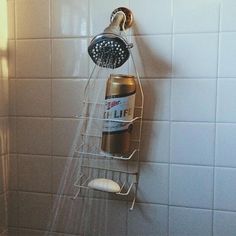 the shower head is attached to the wall