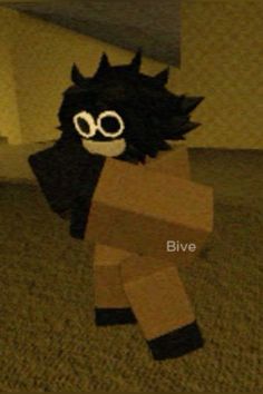 an animated image of a person dressed up like a cat with glasses and a bandaged arm